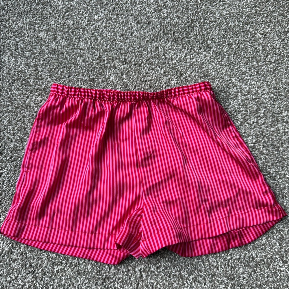 Pink Striped Women's Shorts